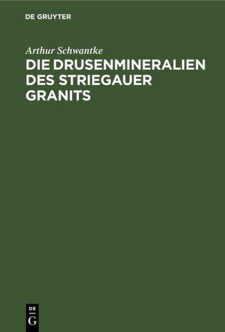 Die Drusenmineralien des Striegauer Granits