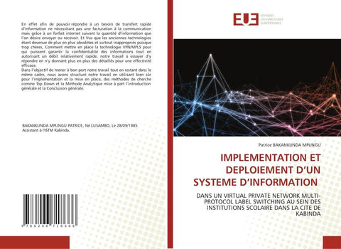 IMPLEMENTATION ET DEPLOIEMENT D'UN SYSTEME D'INFORMATION