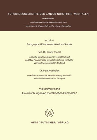 Viskosimetrische Untersuchungen an metallischen Schmelzen