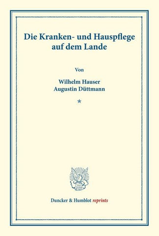 Die Kranken- und Hauspflege auf dem Lande.