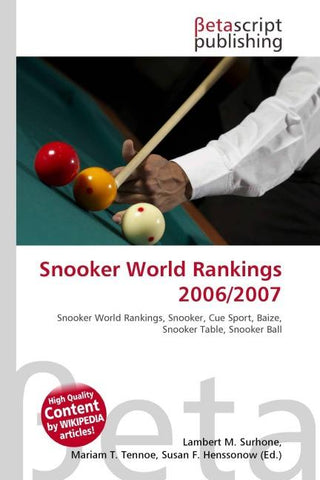 Snooker World Rankings 2006/2007