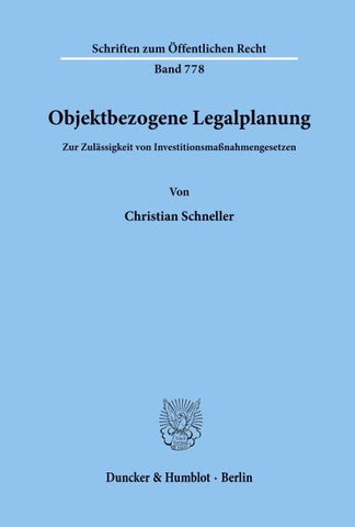 Objektbezogene Legalplanung.