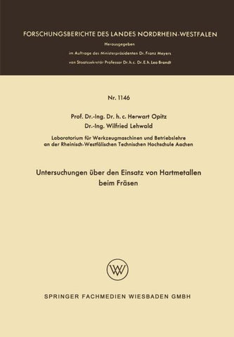 Untersuchungen über den Einsatz von Hartmetallen beim Fräsen