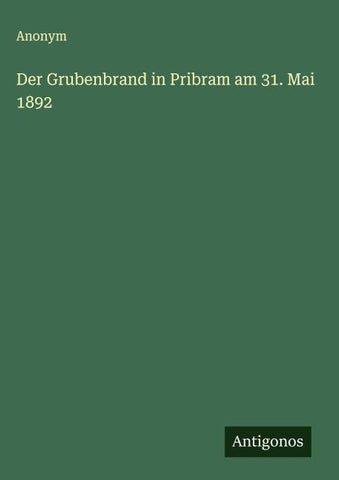 Der Grubenbrand in Pribram am 31. Mai 1892