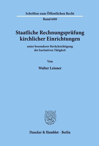 Staatliche Rechnungsprüfung kirchlicher Einrichtungen,