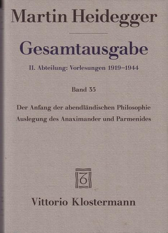 Der Anfang der abendländischen Philosophie