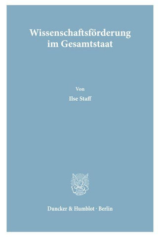 Wissenschaftsförderung im Gesamtstaat.