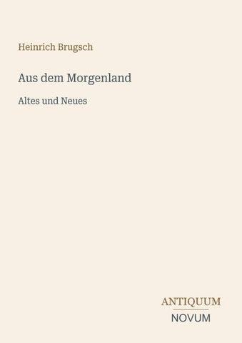 Aus dem Morgenland