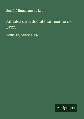 Annales de la Société Linnéenne de Lyon