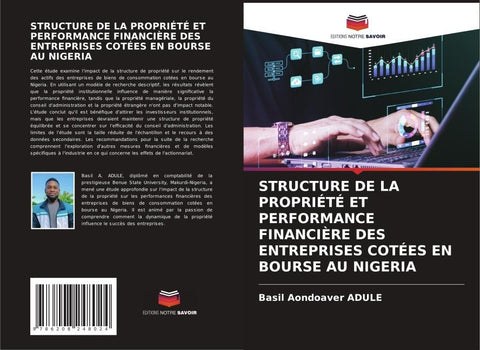 STRUCTURE DE LA PROPRIÉTÉ ET PERFORMANCE FINANCIÈRE DES ENTREPRISES COTÉES EN BOURSE AU NIGERIA