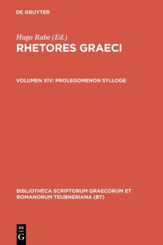 Rhetores Graeci / Prolegomenon Sylloge