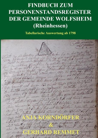 Findbuch zum Personenstandsregister der Gemeinde Wolfsheim / Rheinhessen