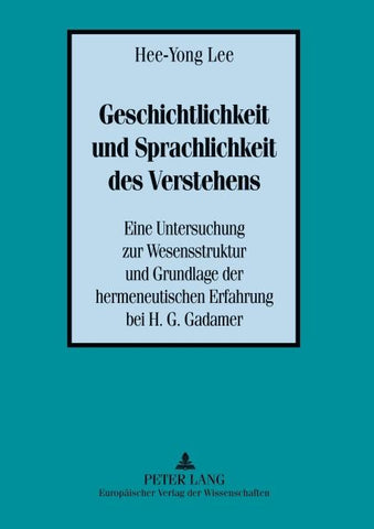 Geschichtlichkeit und Sprachlichkeit des Verstehens