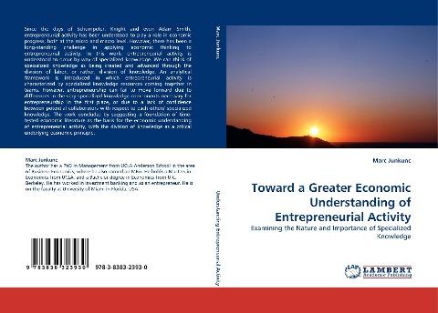 Toward a Greater Economic Understanding of Entrepreneurial Activity