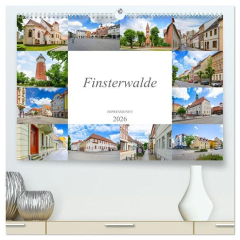 Finsterwalde Impressionen (hochwertiger Premium Wandkalender 2026 DIN A2 quer), Kunstdruck in Hochglanz