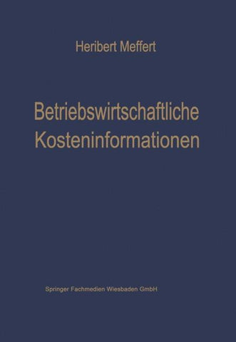Betriebswirtschaftliche Kosteninformationen