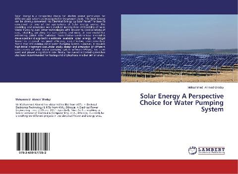 Solar Energy A Perspective Choice for Water Pumping System