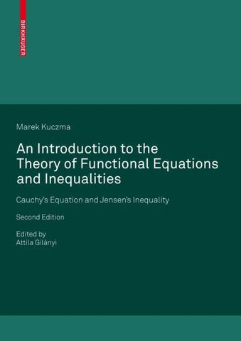 An Introduction to the Theory of Functional Equations and Inequalities