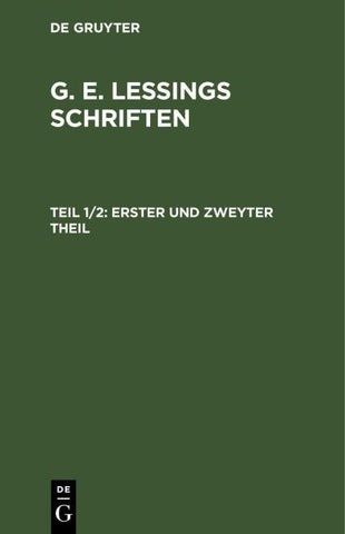 Erster und zweyter Theil