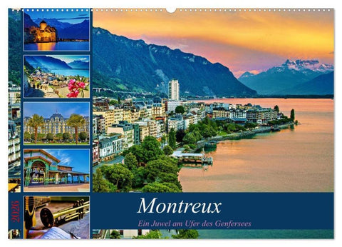 Montreux - ein Juwel am Ufer des Genfersees (Wandkalender 2026 DIN A2 quer), CALVENDO Monatskalender