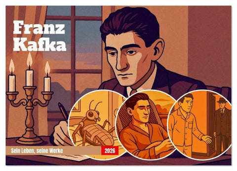 Franz Kafka (Wandkalender 2026 DIN A3 quer), CALVENDO Monatskalender