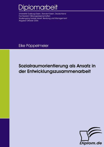 Sozialraumorientierung als Ansatz in der Entwicklungszusammenarbeit