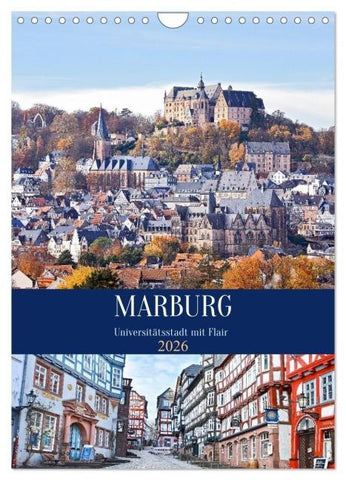 Marburg - Universitätsstadt mit Flair (Wandkalender 2026 DIN A4 hoch), CALVENDO Monatskalender