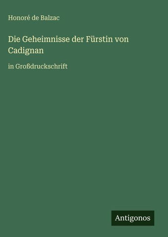 Die Geheimnisse der Fürstin von Cadignan