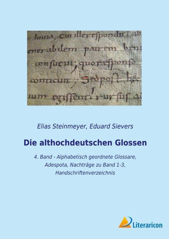 Die althochdeutschen Glossen