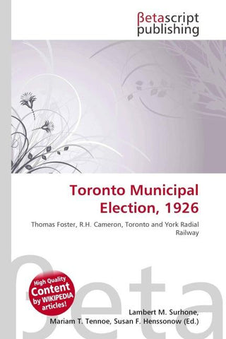 Toronto Municipal Election, 1926