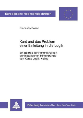 Kant und das Problem einer Einleitung in die Logik