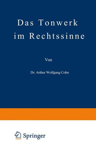 Das Tonwerk im Rechtssinne