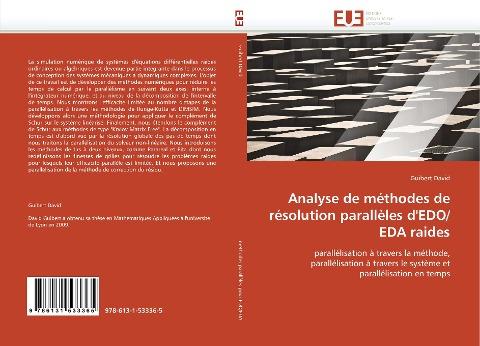 Analyse de méthodes de résolution parallèles d'EDO/EDA raides