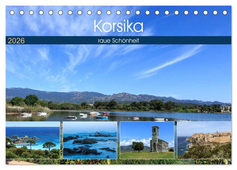Korsika - raue Schönheit (Tischkalender 2026 DIN A5 quer), CALVENDO Monatskalender