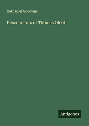 Descendants of Thomas Olcott