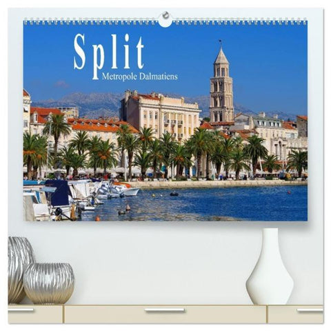 Split Metropole Dalmatiens (hochwertiger Premium Wandkalender 2026 DIN A2 quer), Kunstdruck in Hochglanz