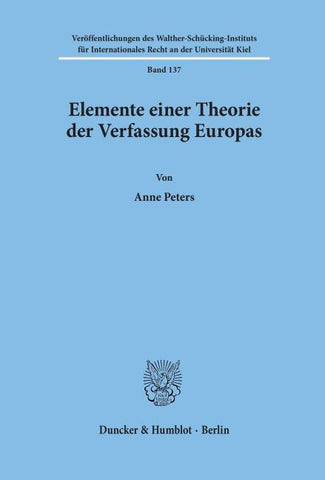 Elemente einer Theorie der Verfassung Europas.