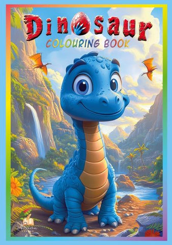 Dinosaur Colouring Book for Children Ages 4-8 With 50 Cute Illustrations    to Colour