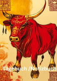 Tagebuch / Notizbuch   Chinesische Tierkreis  Büffel