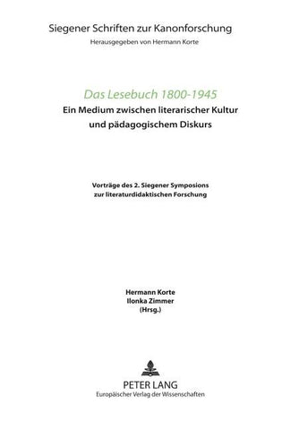 Das Lesebuch 1800-1945