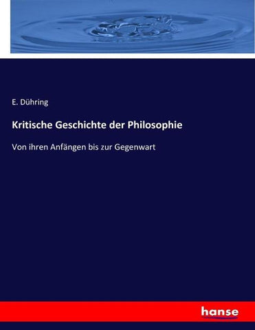 Kritische Geschichte der Philosophie