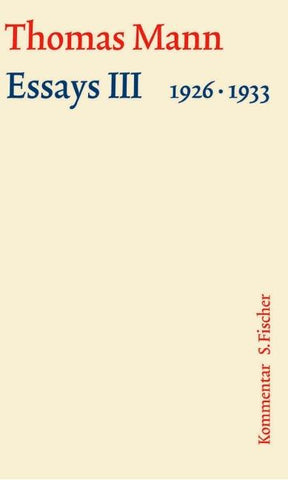 Essays III 1926–1933