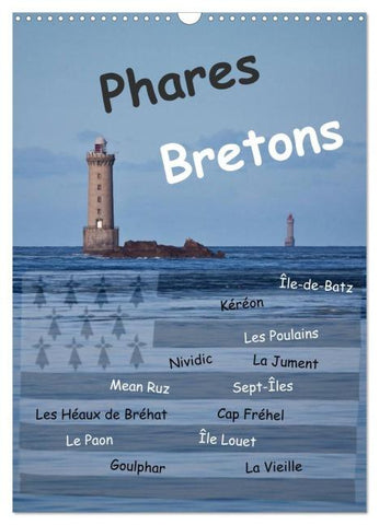 Phares Bretons (Wandkalender 2026 DIN A3 hoch), CALVENDO Monatskalender