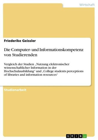 Die Computer- und Informationskompetenz von Studierenden