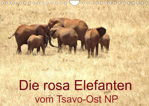Die rosa Elefanten vom Tsavo-Ost NP (Wandkalender 2022 DIN A4 quer)