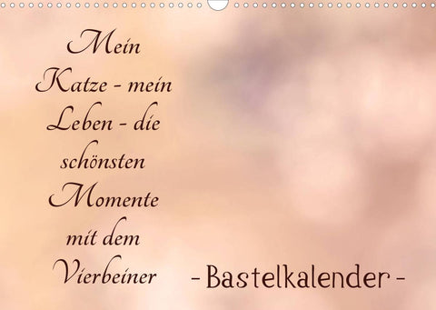 Mein Katze - mein Leben - die schönsten Momente mit dem Vierbeiner - Bastelkalender (Wandkalender 2022 DIN A3 quer)