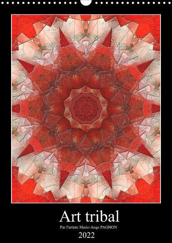 L'Art tribal en rouge (Calendrier mural 2022 DIN A3 vertical)