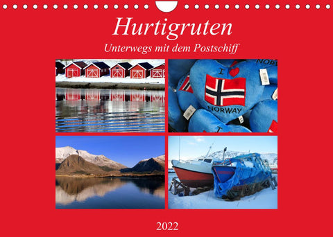 Hurtigruten - Unterwegs mit dem Postschiff (Wandkalender 2022 DIN A4 quer)