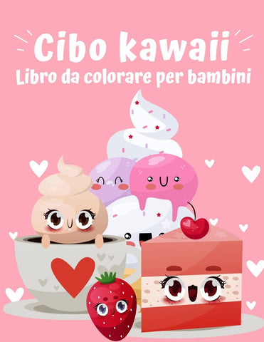 Libro da colorare cibo kawaii