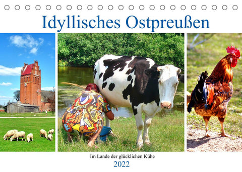 Idyllisches Ostpreußen - Wo Kühe noch per Hand gemolken werden (Tischkalender 2022 DIN A5 quer)